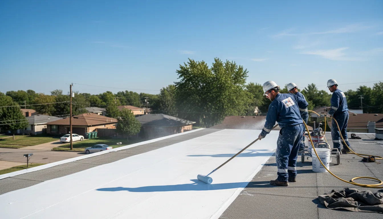 Commercial roof coating in Edinburg, IL near me